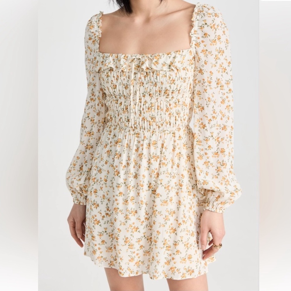 NWT Reformation morris Cream Floral Dress Adagio size 12